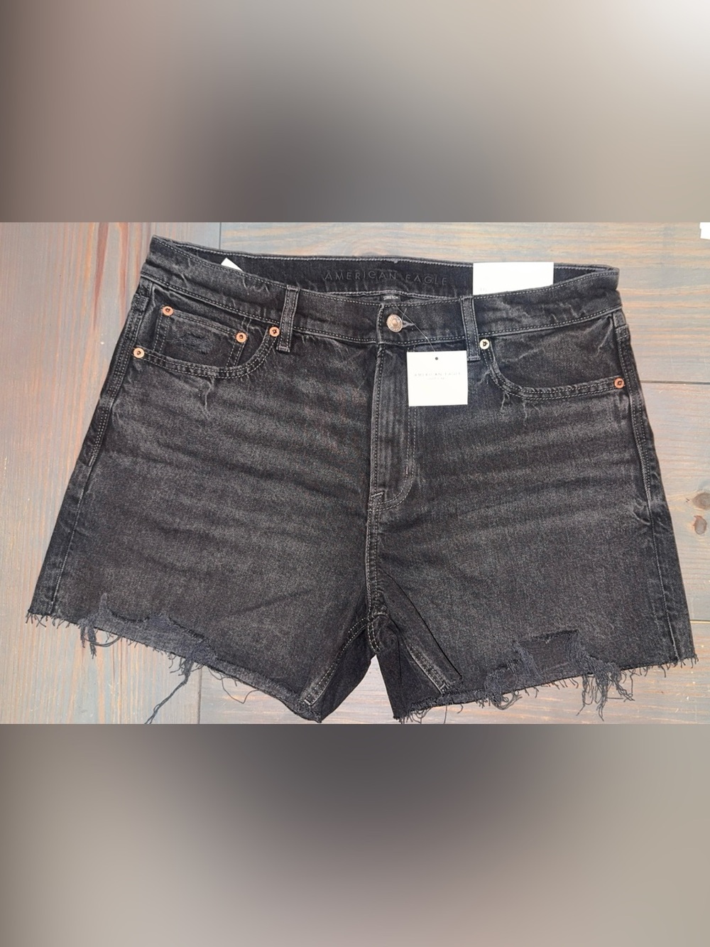 NWT American Eagle Black Denim Cutoff Shorts